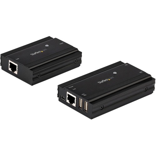StarTech.com 4 Port USB 2.0 Extender Hub over CAT5e/CAT6 Ethernet Cable (RJ45), 330ft (100m), Metal Housing, USB Extender 
