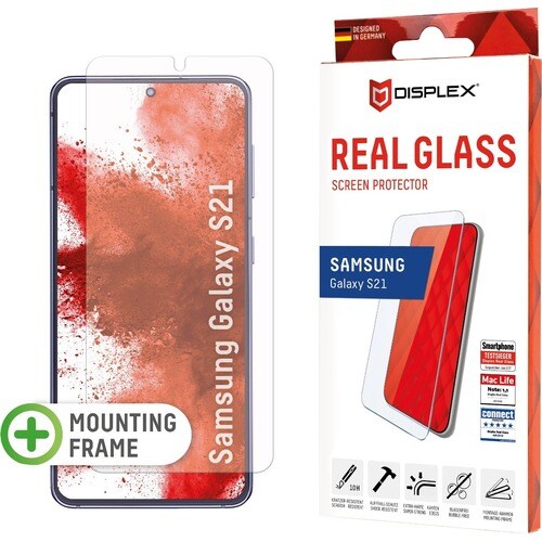 Displex Real Glass Tempered Glass Screen Protector - Clear - For LCD Smartphone - Scratch Resistant, Impact Resistant, Fin