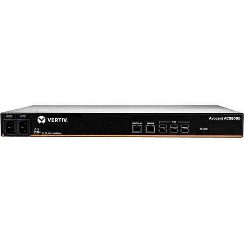 Vertiv AVOCENT ACS ACS8048DAC-400 Device Server - 1 GB - DDR3 SDRAM - Twisted Pair, Optical Fiber - 2 x Network (RJ-45) - 