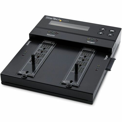 StarTech.com Standalone Dual Bay M.2 SATA/NVMe Duplicator/Eraser, HDD/SSD Cloner/Wiper, M.2 PCIe/AHCI, Hard Drive Sanitize