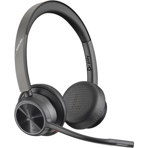 Poly Voyager 4300 UC 4320-M Headset - Stereo - USB Type C - Wired/Wireless - Bluetooth - 164 ft - 20 Hz - 20 kHz - Over-th