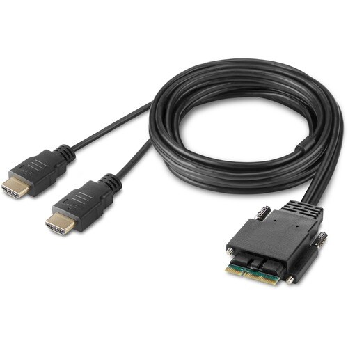 Belkin HDMI Dual-Head Console Cable - 2.95 ft KVM Cable for KVM Console, Monitor - First End: 2 x HDMI 2.0 Digital Audio/V
