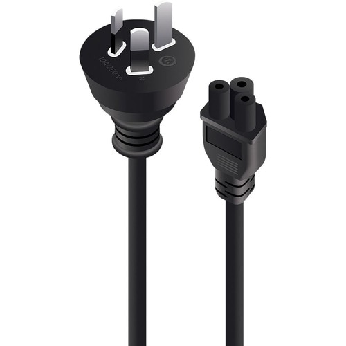 Alogic Standard Power Cord - For Power Supply - 230 V AC / 10 A - Black - 1 m Cord Length - IEC 60320 C5 - Australia