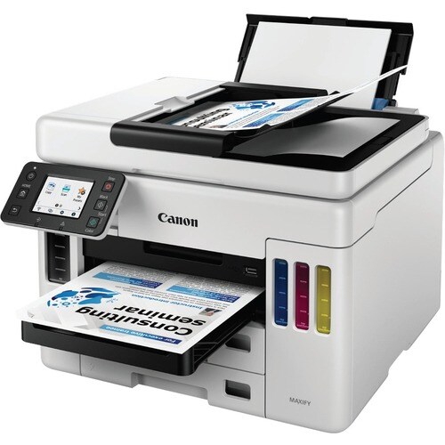 Impresora de inyección de tinta multifunción Canon MAXIFY GX7010 Inalámbrico - Color - Blanco - Copiadora/Fax/Impresora/Es