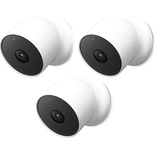 Google Nest Nest Cam 2 Megapixel Outdoor Full HD Network Camera - Color - 3 Pack - 20 ft Infrared Night Vision - H.264 - 1