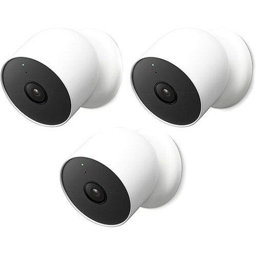 Google Nest Nest Cam 2 Megapixel Outdoor Full HD Network Camera - Color - 3 - Snow - 20 ft Infrared Night Vision - H.264 -