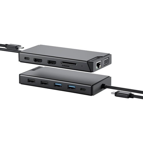Alogic MV2 USB Type A, USB Type C Docking Station for Notebook - Memory Card Reader - SD - 100 W - Black - 2 Displays Supp