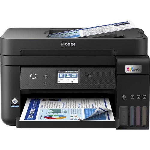 Epson ET-4850 Wireless EcoTank Inkjet Multifunction Printer - Colour - Black - Copier/Fax/Printer/Scanner - 33 ppm Mono/20