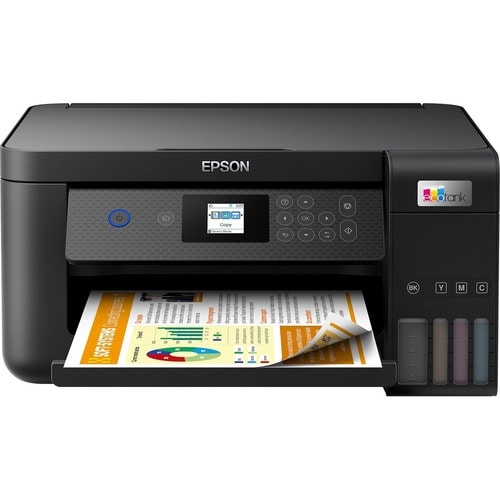 Epson ET-2850 Wireless EcoTank Inkjet Multifunction Printer - Colour - Black - Copier/Printer/Scanner - 33 ppm Mono/15 ppm