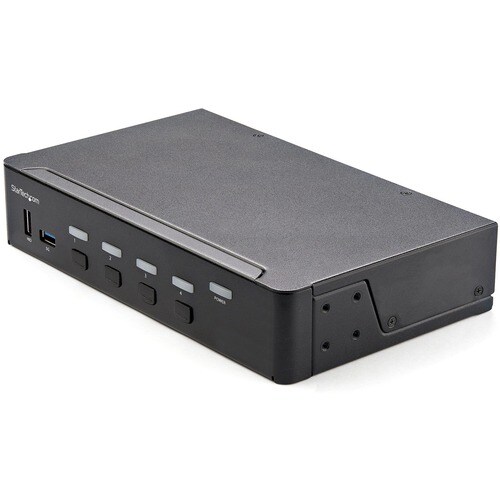 StarTech.com KVM Switch HDMI a 4 porte e monitor singolo 4K 60Hz - Switch KVM per PC desktop - 2x USB 3.0 Hub (5Gbps) -Tas
