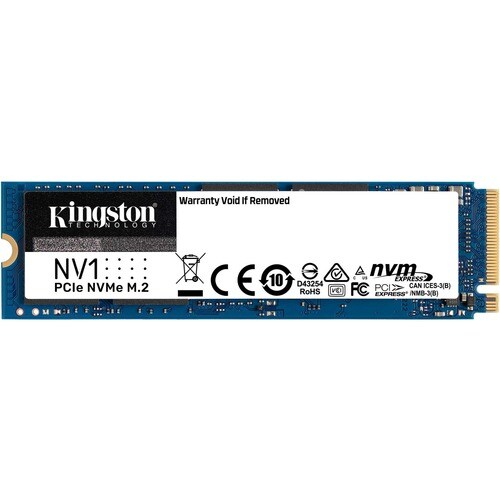 Kingston Technology NV1. SSD capacity: 250 GB, SSD form factor: M.2, Read speed: 2100 MB/s, Write speed: 1100 MB/s, Compon