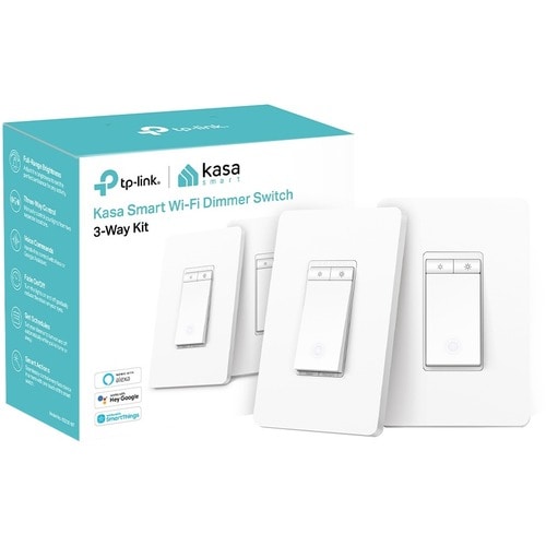 Kasa Smart WiFi Light Switch, 3-Way Dimmer Kit - 3-way Switch - Light Control - Alexa, Google Assistant, SmartThings Suppo