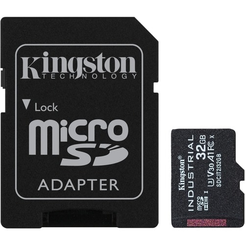 Kingston Industrial 32 GB Class 10/UHS-I (U3) V30 microSDHC - 3 Year Warranty