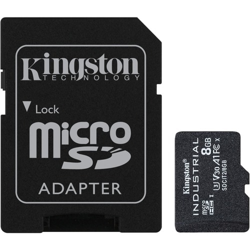 Kingston Industrial 8 GB Class 10/UHS-I (U3) V30 microSDHC - 5 Year Warranty