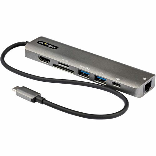 StarTech.com USB C Multiport Adapter, USB-C to 4K 60Hz HDMI 2.0, 100W PD Pass-through, SD, USB, GbE, USB Type-C Mini Dock,