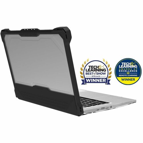 MAXCases Extreme Shell-L Rugged New Case for HP Chromebook - Textured Grip - Black/Clear - TAA Compliant - Impact Absorbin