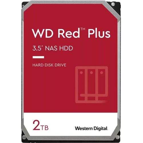 Western Digital - IMSourcing Certified Pre-Owned Red Plus WD20EFRX-RF 2 TB Hard Drive - 3.5" Internal - SATA (SATA/600) - 