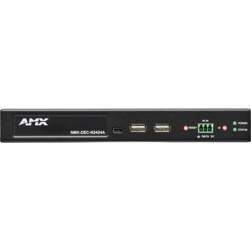 AMX NMX-DEC-N2424A Decoder - Functions: Video Decoding, Video Encoding, Audio Embedding - 4096 x 2160 - 60 fps - 4K - Netw