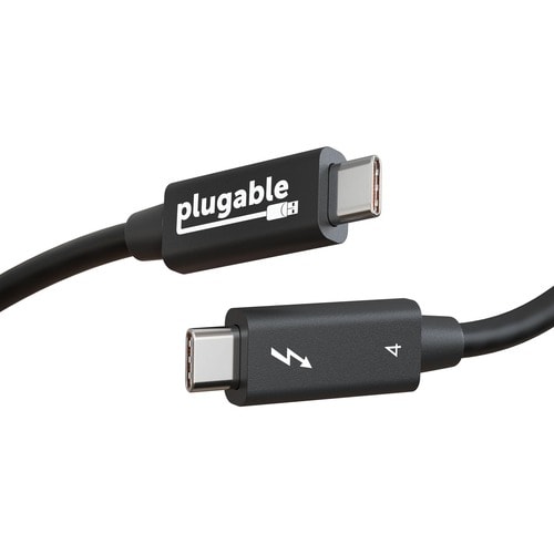 Plugable Thunderbolt 4 Cable [Thunderbolt Certified] - 1M/3.2ft, 100W Charging, Single 8K or Dual 4K Displays, 40Gbps Data