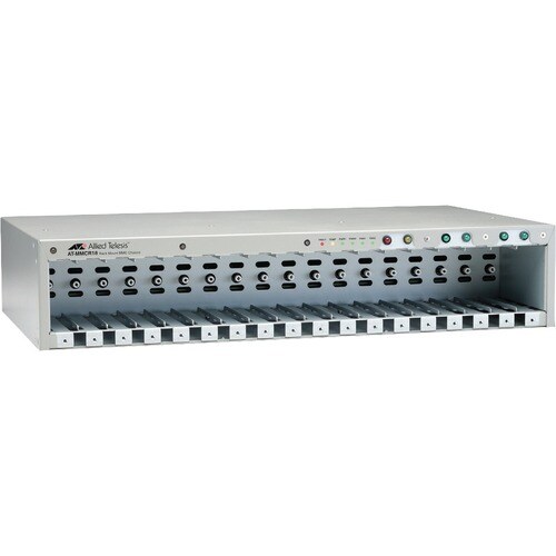 Allied Telesis MMCR18 18 Slot Chassis para conversor de multimédia - Compatível com TAA - 2U - Montável sobre rack