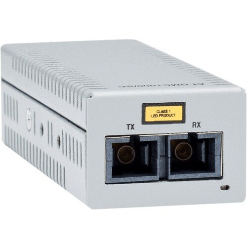 Allied Telesis DMC1000/SC Transrecetor/conversor media - Compatível com TAA - 2 Porta(s) - 1 x Rede (RJ-45) - 1 x SC - Cab