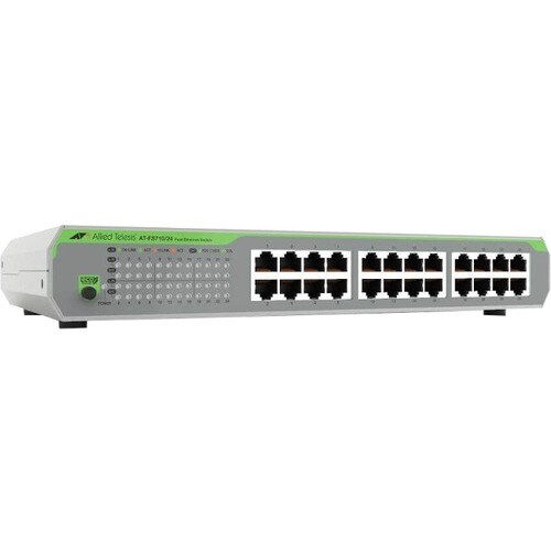 Allied Telesis CentreCOM FS710 24 Portas Comutador Ethernet - 2 Camada suportada - Cabo de par entrançado - Secretária, Mo