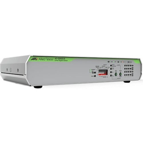 Allied Telesis CentreCOM GS920 GS920/8 8 Portas Comutador Ethernet - 2 Camada suportada - Cabo de par entrançado - Montáve