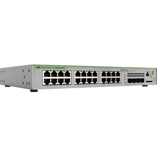 Allied Telesis CentreCOM GS970M GS970M/28 24 Portas Gerenciável Comutador de camada 3 - 3 Camada suportada - Modular - 4 S