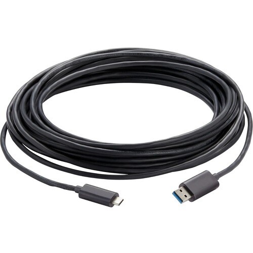 Vaddio USB 3.2 Gen 2x1 Type C to Type A Active Optical Cable Plenum - 98.43 ft Fiber Optic Data Transfer Cable for Video C
