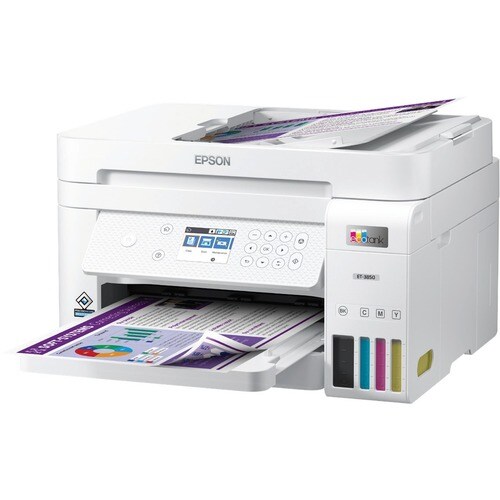 Epson EcoTank ET-3850 Inkjet Multifunction Printer-Color-Copier/Scanner-4800x1200 dpi Print-Automatic Duplex Print-5000 Pa