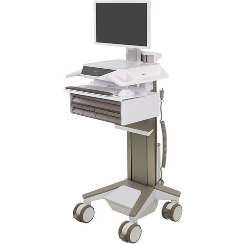 Ergotron CareFit Medical Trolley - TAA Compliant - 5 Drawer - Push/Pull Handle - 17.01 kg Capacity - 4 Casters - 127 mm Ca