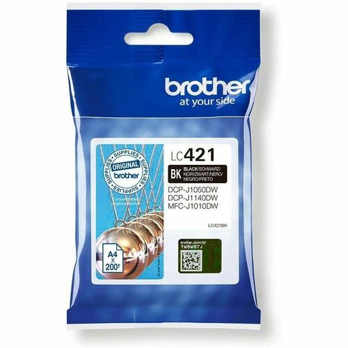Brother LC421BK Standard Kapazität Tintenstrahl Tintenpatrone - Schwarz - Original - 1 Pack - Tintenstrahl - Standard Kapa