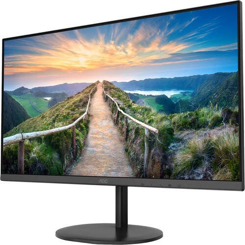 Monitor LCD AOC Q24V4EA 609,6 mm (24,0") Class WQHD - 16:9 - Nero tessuto - 60,5 cm (23,8") Viewable - Tecnologia In-plane