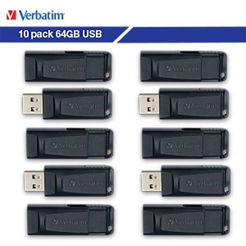 64GB Store 'n' Go® USB Flash Drive - 10pk Business Bulk - Black - 64GB - 10pk Business Bulk - Black