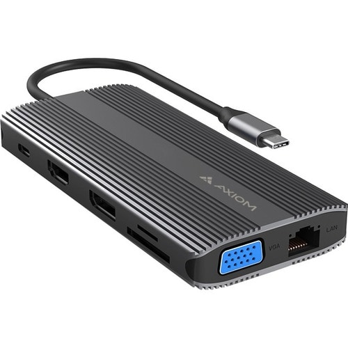 Axiom Docking Station - for Notebook/Workstation - Memory Card Reader - SD, microSD - 100 W - USB Type C - 2 Displays Supp