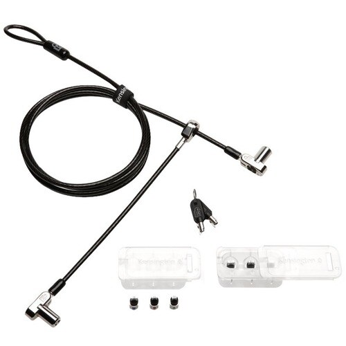 Kensington Universal Cable Lock For Notebook, Monitor, Docking Station - 1.80 m Cable - Keyed Lock - Plastic, Carbon Steel
