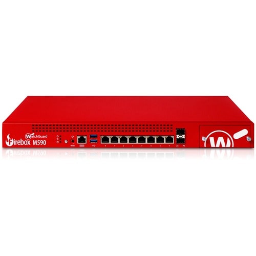WatchGuard Firebox M590 High Availability Firewall - 8 Port - 10/100/1000Base-T, 10GBase-X - 10 Gigabit Ethernet - 8 x RJ-