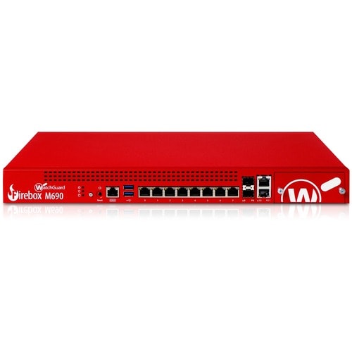 WatchGuard Firebox M690 High Availability Firewall - 10 Port - 10/100/1000Base-T, 10GBase-X, 10GBase-T - 10 Gigabit Ethern