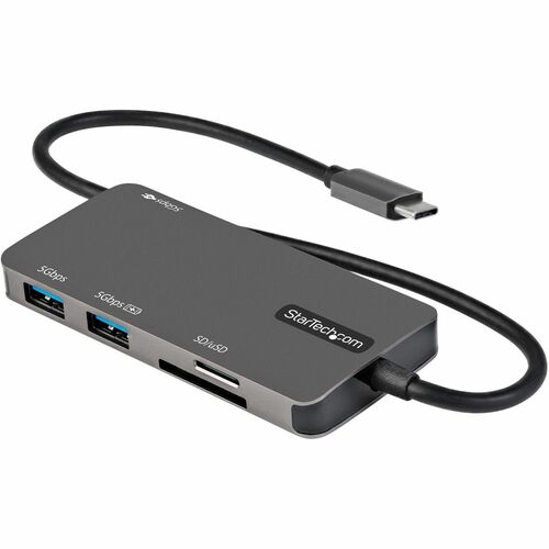 StarTech.com Adaptador Multipuertos USB C, Dock Mini, USB-C a HDMI 4K, PD Pass-through de 100W, SD/Micro SD, 3x USB 3.0, C