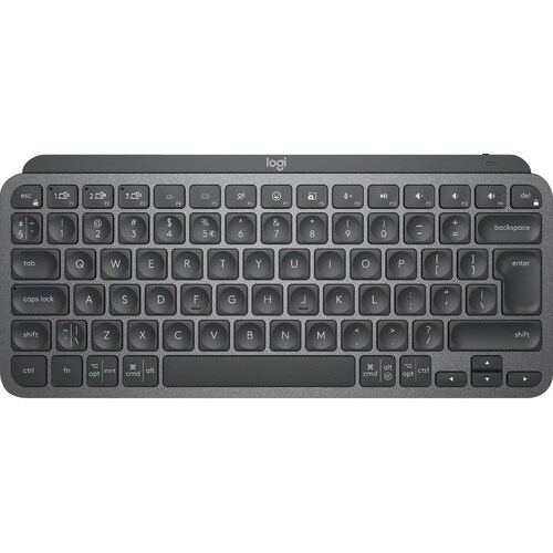 Logitech MX Keys Mini Keyboard - Wireless Connectivity - LED - English (US) - QWERTY Layout - Graphite - Bluetooth/RF - 10