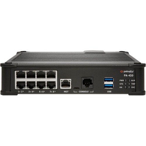 Palo Alto PA-450 Network Security Appliance - 8 Port - 10/100/1000Base-T - Gigabit Ethernet - MD5, AES (192-bit), AES (128