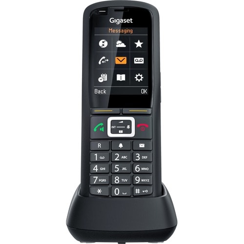 Gigaset R700H Pro Bluetooth/DECT Cordless Phone - Black - Cordless - Corded - 1 x Phone Line - 1 Simultaneous Calls - Spea