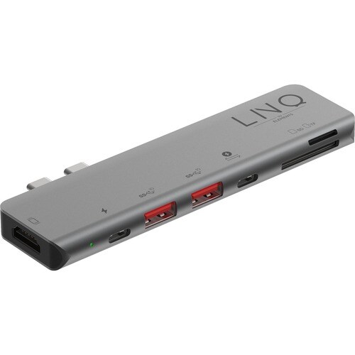 LINQ LQ48012 USB Type C Docking Station for Notebook/Tablet/Monitor - Memory Card Reader - SD, microSD - 100 W - 2 Display