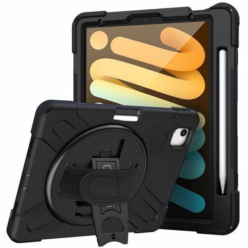 CODi Rugged Carrying Case Apple iPad mini (Gen 6) Tablet - Black - Drop Resistant, Shock Absorbing, Bump Resistant - Integ