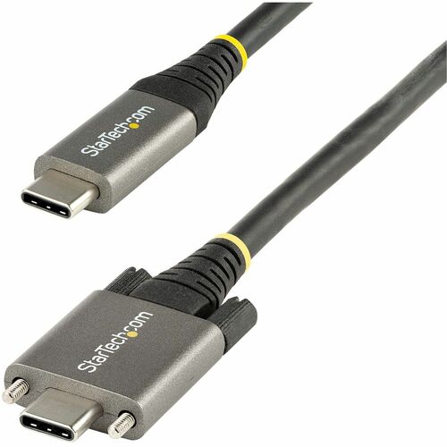 StarTech.com 3ft 1m Side Screw Locking USB C Cable 10Gbps, USB 3.1 Type-C Cable, 5A/100W PD, DP Alt Mode, Dual Screw Lock 