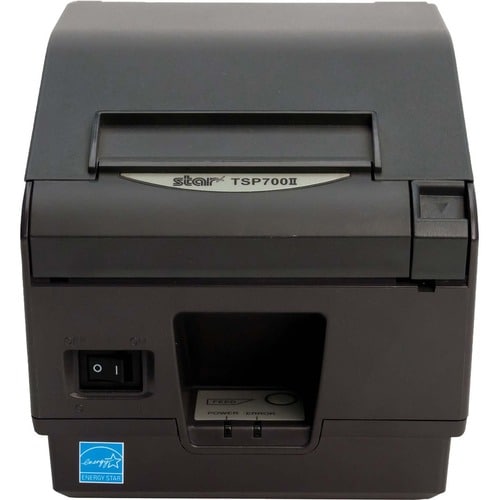 Star Micronics TSP743IID GRY Desktop Direct Thermal Printer - Monochrome - Label Print - Serial - With Cutter - Grey - 72 
