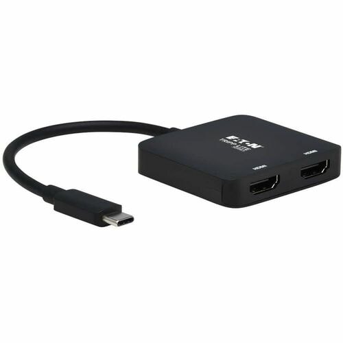 Eaton Tripp Lite Series USB-C Adapter, Dual Display - 4K 60 Hz HDMI, HDR, 4:4:4, HDCP 2.2, DP 1.4 Alt Mode, Black - 1 x Ty