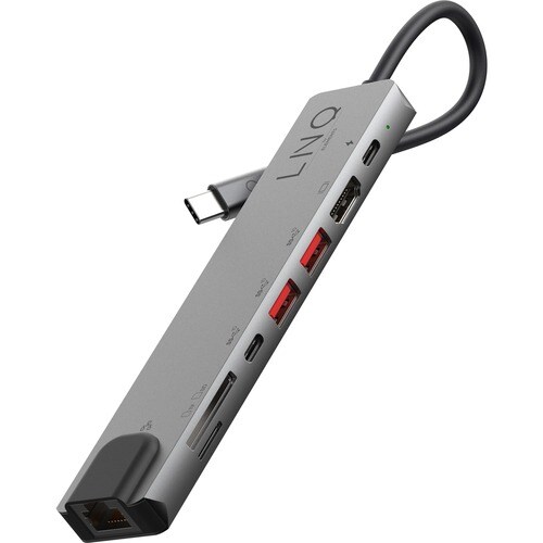 Estación de acoplamiento LINQ USB Tipo C - Lector de tarjeta memoria - SD, microSD (TransFlash) - 100 W - Negro - 1 Pantal