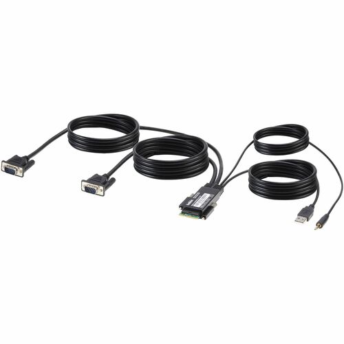 Belkin Modular VGA Dual-Head Host Cable 6 ft. - 6 ft Mini-phone/Modular/USB-A/VGA KVM Cable for KVM Console, KVM Switch, C