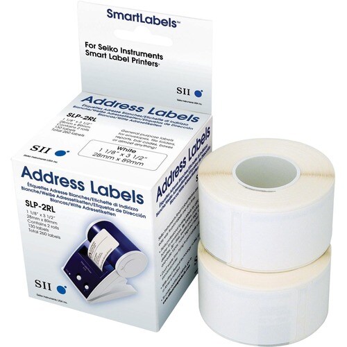 Seiko SLP-2RLH Etiqueta de endereço - 28 mm Width x 89 mm Comprimento - Permanente Adesivo - Retângulo - Térmico direto - 